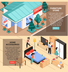 Furniture Store Isometric Banners