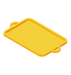 Rectangle Meal Tray Icon Isometric Serving