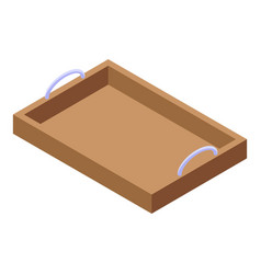 Bed Breakfast Meal Tray Icon Isometric