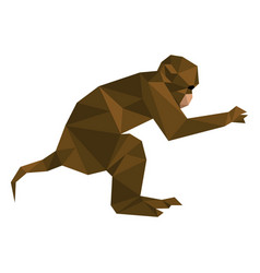 Capuchin Monkey Jumping Lowpoly