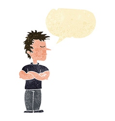 Cartoon Man Refusing To Listen With Speech Bubble