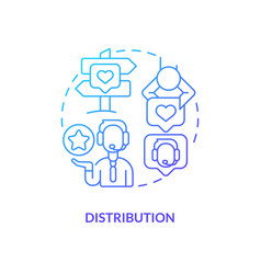 Distribution Blue Gradient Concept Icon