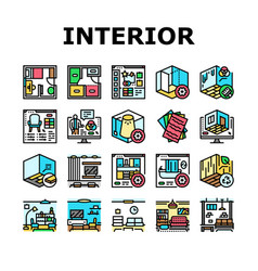 Interior Designer Office Icons Set