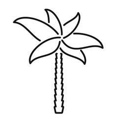 Vacation Palm Tree Icon Outline Coconut