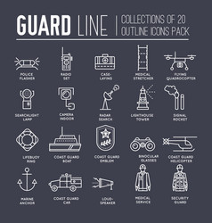 Coast Guard Day Outline Icon