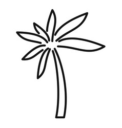 Forest Palm Icon Outline Exotic Tree