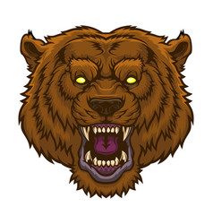 Roaring Bear Head Mascot