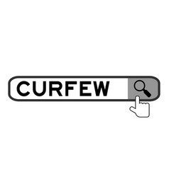 Search Banner In Word Curfew With Hand Over