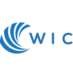 Wic Letter Logo Design On White Background