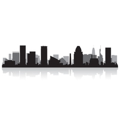 Baltimore Usa City Skyline Silhouette