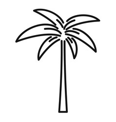 Wood Palm Icon Outline Coconut Tree