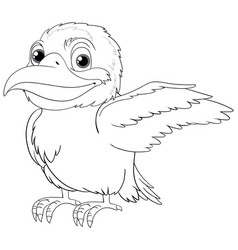 A Cartoon Of Native Australian Kookaburra Bird