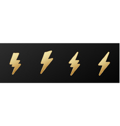 Gold Thunder Bolt Logo Energy