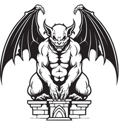 Gothic Protector Gargoyle Full Body Statue Emblem