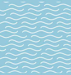 Seamless Pattern Wave On Light Blue Background