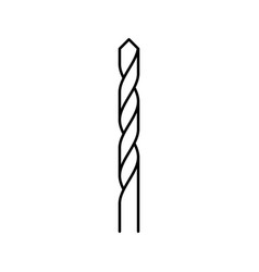 Twist Drill Bit Line Icon