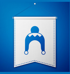 Blue Winter Hat Icon Isolated On Background