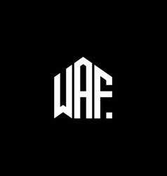 Waf Letter Logo Design On Black Background