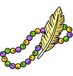 Necklace Feather Cartoon Colored Clipart