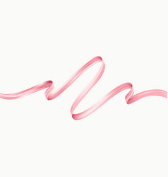 Pink 3d Ribbon Isolated On White