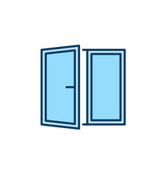 Window Concept Blue Simple Icon Or Sign