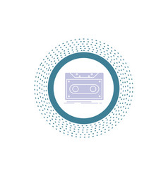 Cassette Demo Record Tape Record Glyph Icon