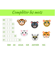 Compl Ter Les Mots - Complete Words Write