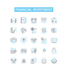 Financial Investment Line Icons Set