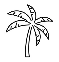 Palm Foliage Icon Outline Summer Tree