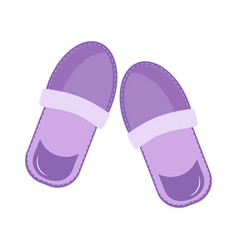 Cute Fluffy Lilac Slippers On White