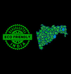 Eco Green Mosaic Maharashtra State Map