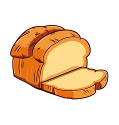 Freshly Baked Bread On White Background