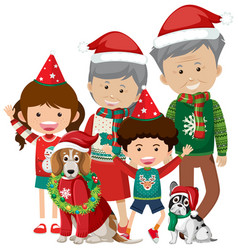 Happy Family In Christmas Theme