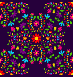 Mexican Floral Embroidery Pattern Traditional