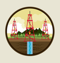 Oil And Petroleum Pump Round Icon