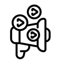 Viral Content Marketing Icon Outline Video