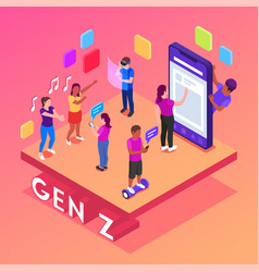 Generation Z Isometric Concept