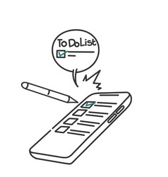 Hand Drawn Doodle To Do List Planner On Mobile