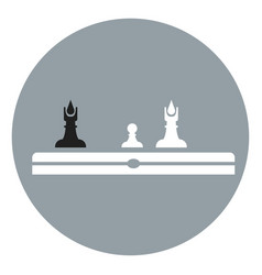 Chess Endgame On White Background