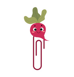 Funny Hand Drawn Paper Clip For Kids With Beet