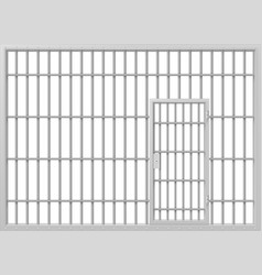 Prison Bars With Locked Door Realistic