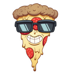 Slice Of Pizza With Sunglasses Emoji Character