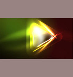 Techno Neon Triangles With Light Effects