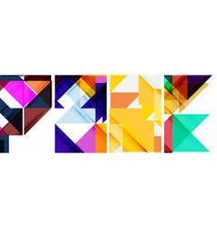 Triangle Poster Set For Wallpaper Business Card