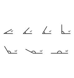 Flat Set With Angle Of Degrees Measuring Radius