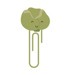 Funny Hand Drawn Paper Clip For Kids With Cabbage