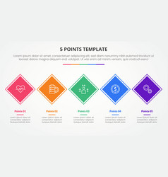 5 Points Stage Template Infographic Concept