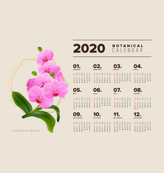 Botanical Calendar 2020 Purple Moon Orchid