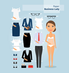 Business Lady Paper Doll Cute Girl In Office