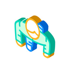 People Walking Top View Isometric Icon